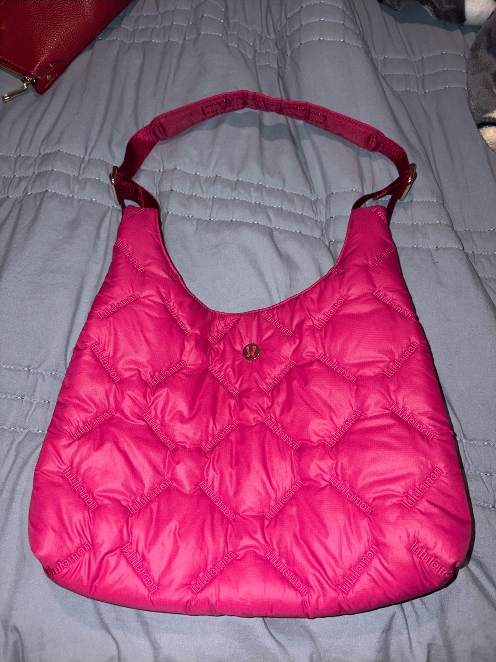 lululemon athletica Bright Pink Quilted Shoulder Bag